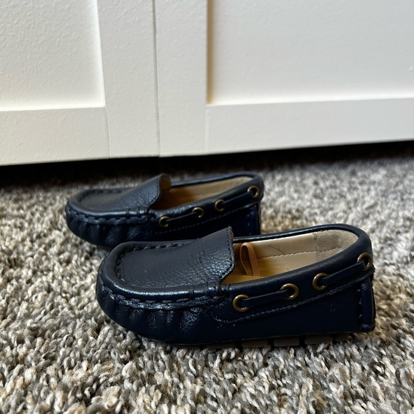 Janie And Jack Leather Driving Shoe Connor Navy Baby/Toddler Size 4 - Picture 2 of 15